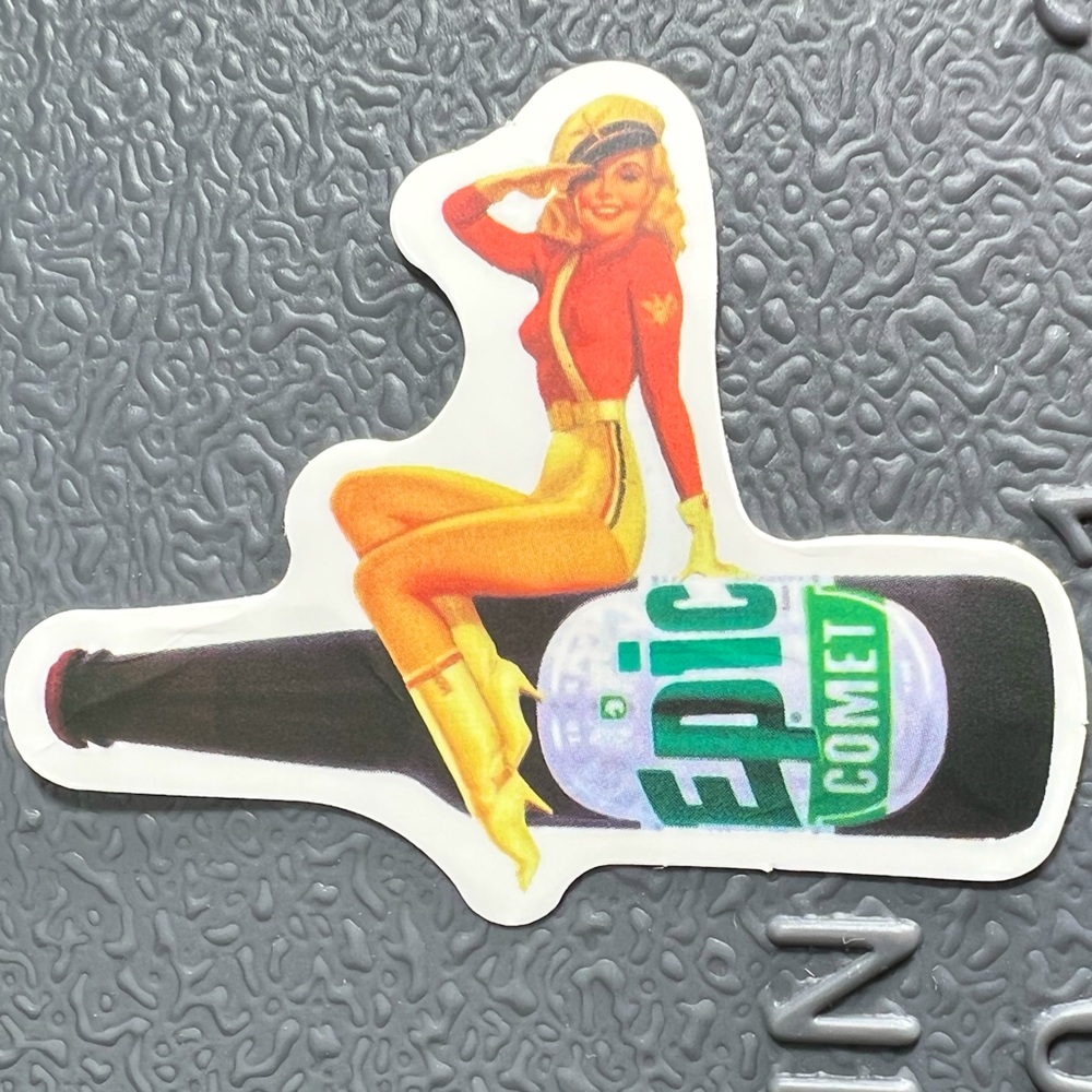 SALUTE Sexy Pinup Gorgeous Sticker Retro Vintage BomberGirl Ace Pilot